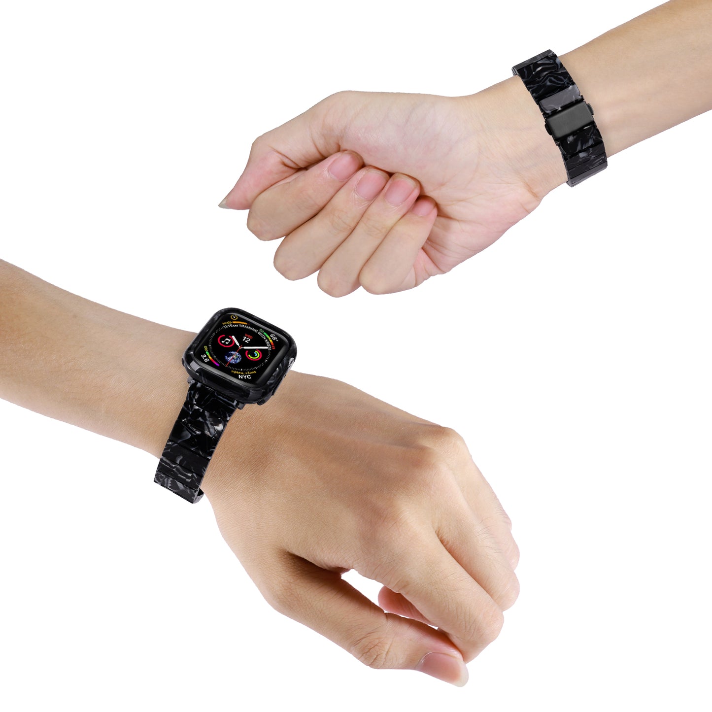 Pulso y Case Carey Negro para Apple Watch